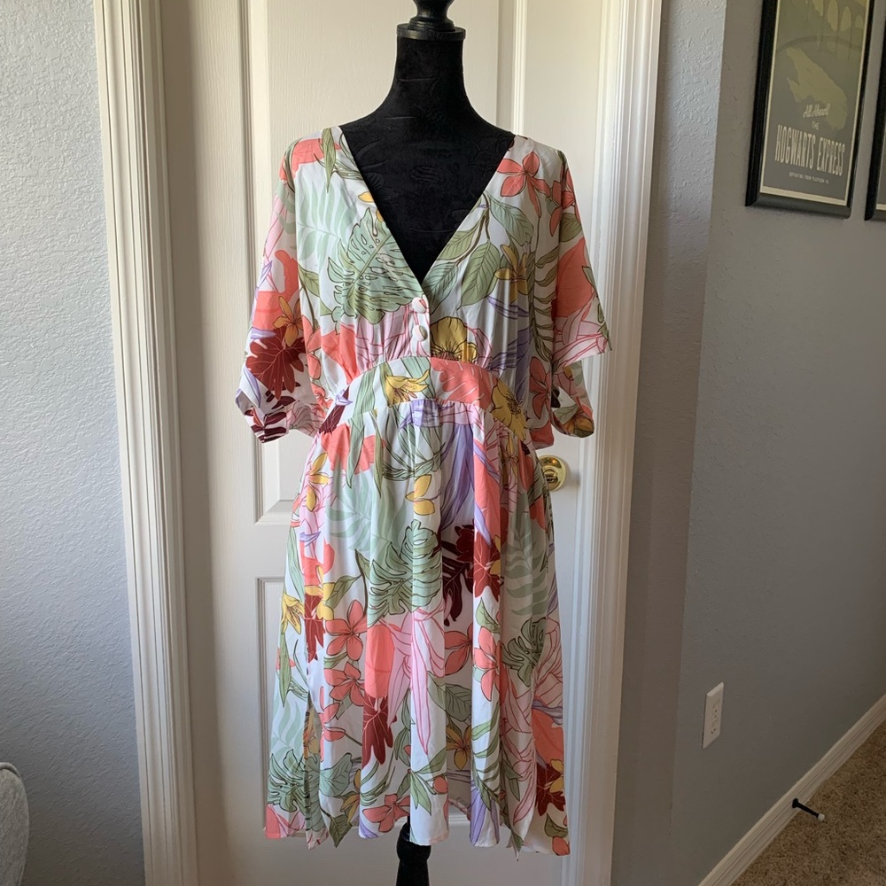 Floral V-Neck Dress